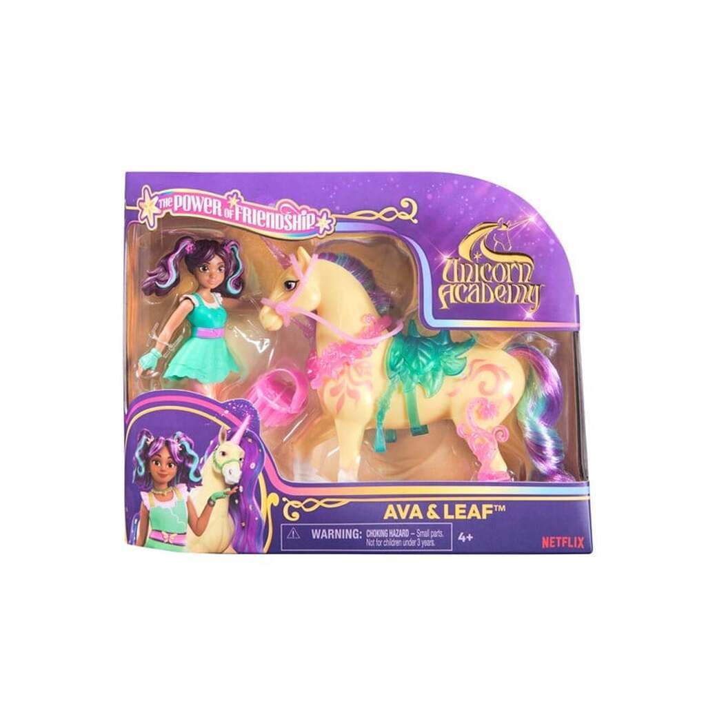 Unicorn Academy Enhjørningeakadamiet Lille dukke Ava &amp; Unicorn Leaf