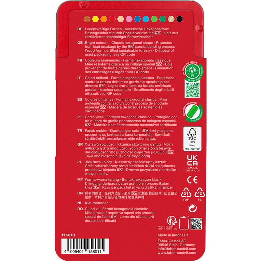 Faber-Castell Goldfaber Perm. Tin 24 ass