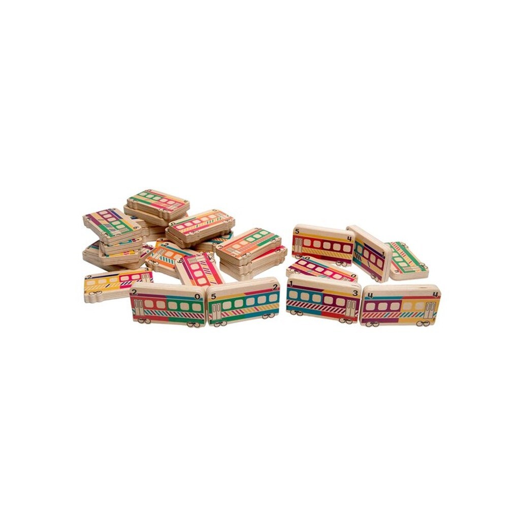 BS Toys - Wooden Domino Train 14 pcs.