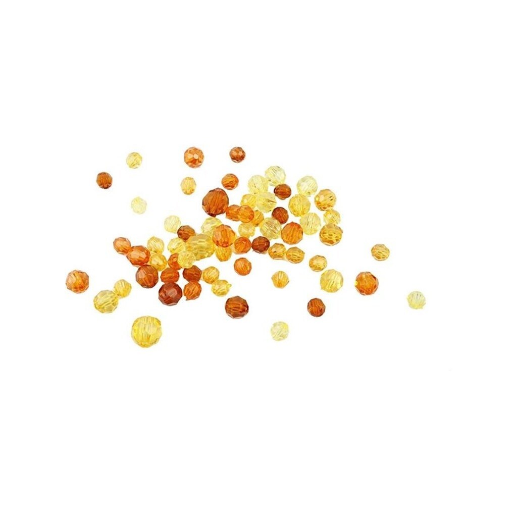 Creativ Company Faceted Beads Mix Yellow 45 grams