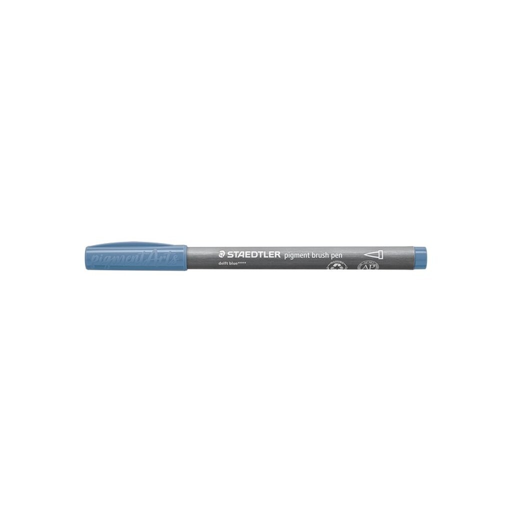 Staedtler BRUSH PIGMENT PEN, ÆSKE 10 STK, DELFT BLÅ