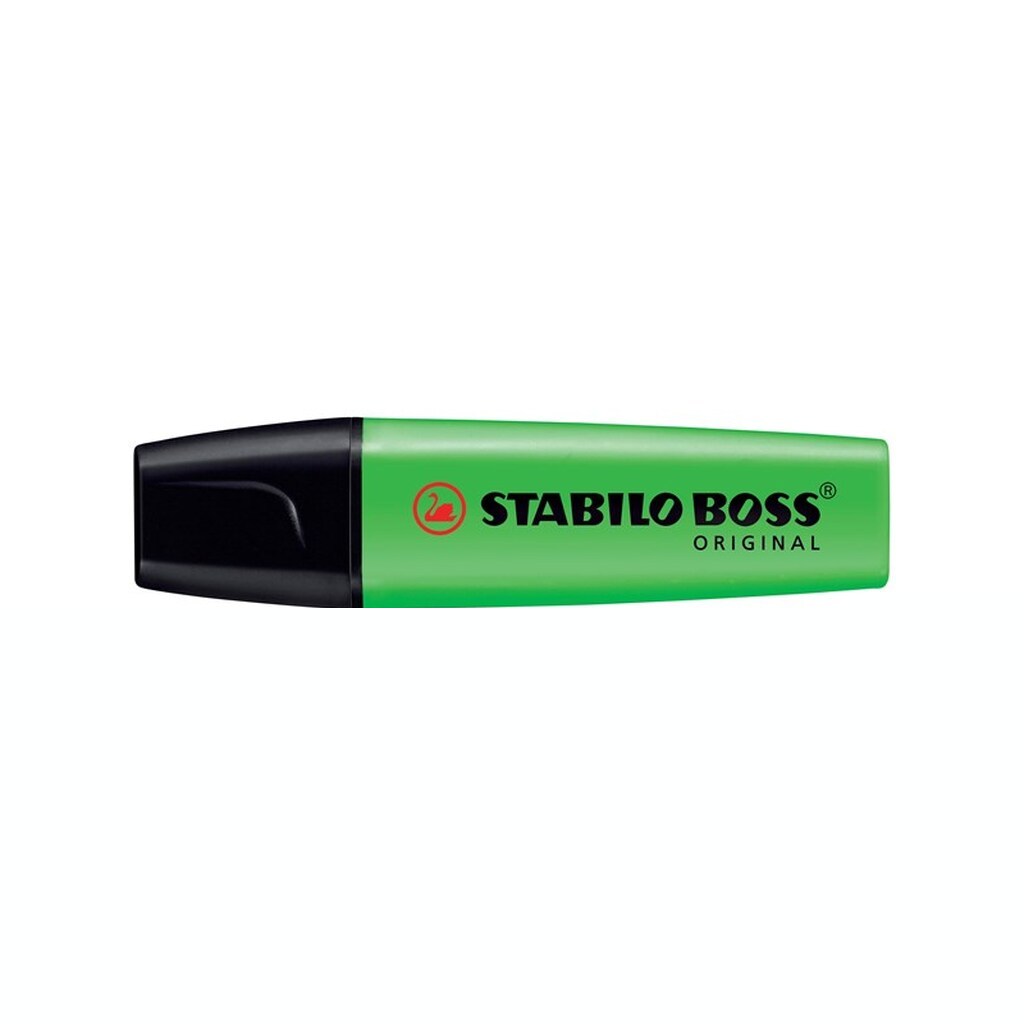 STABILO BOSS Original green highlighter with water-based ink refillable - 1 pcs.