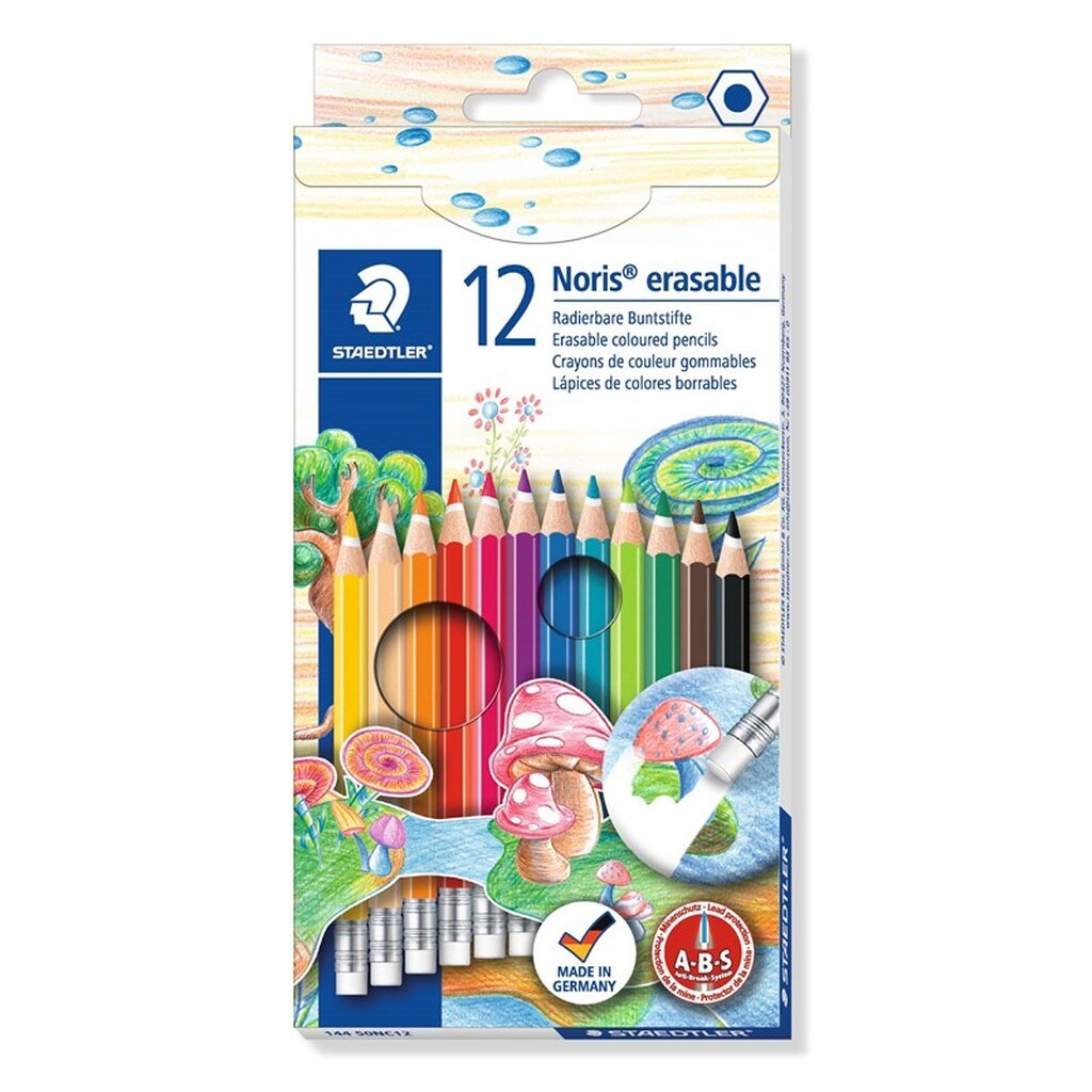 Staedtler Noris Farveblyant m.visk 12 ass.