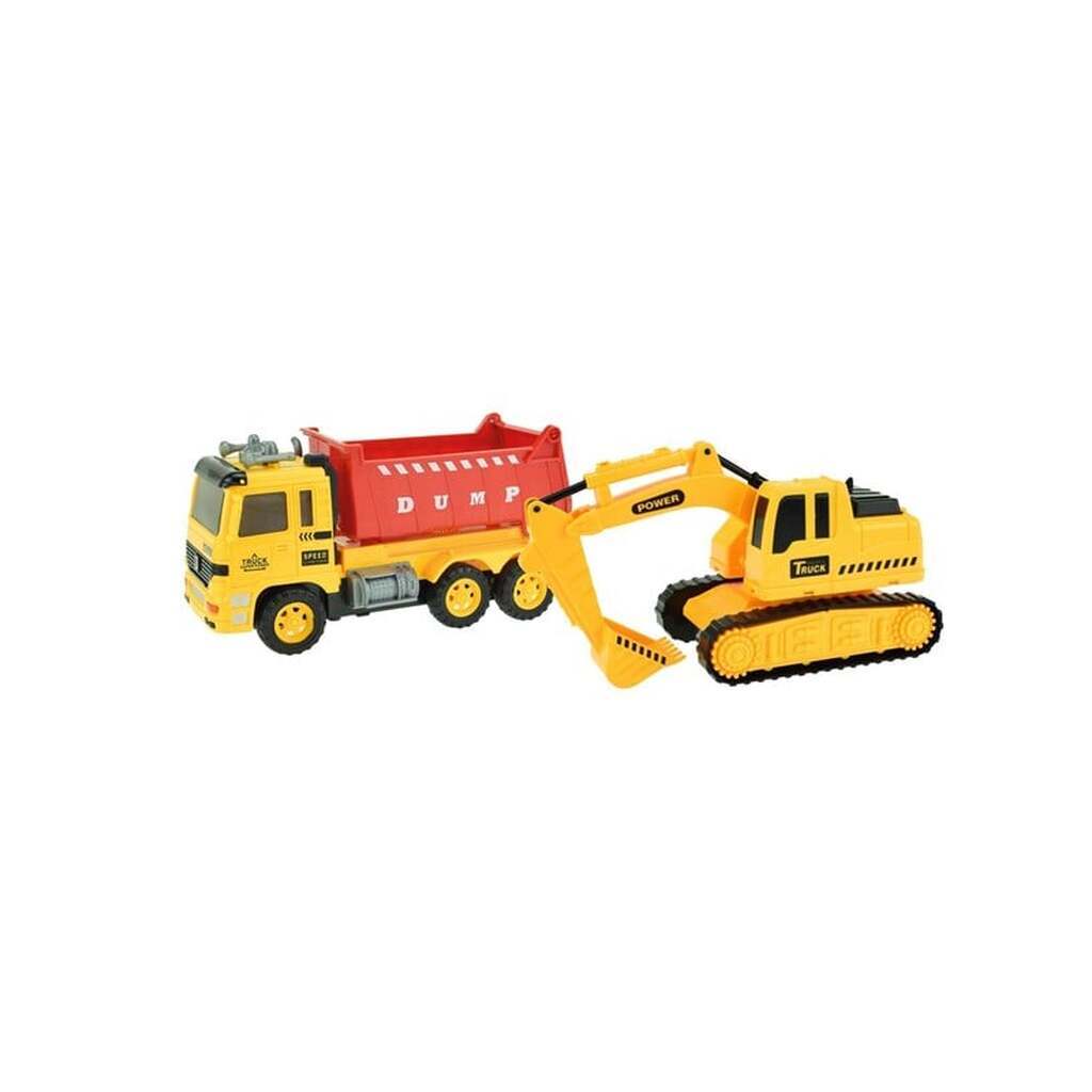 Toi-Toys Cars &amp; Trucks Dump Truck with Excavator