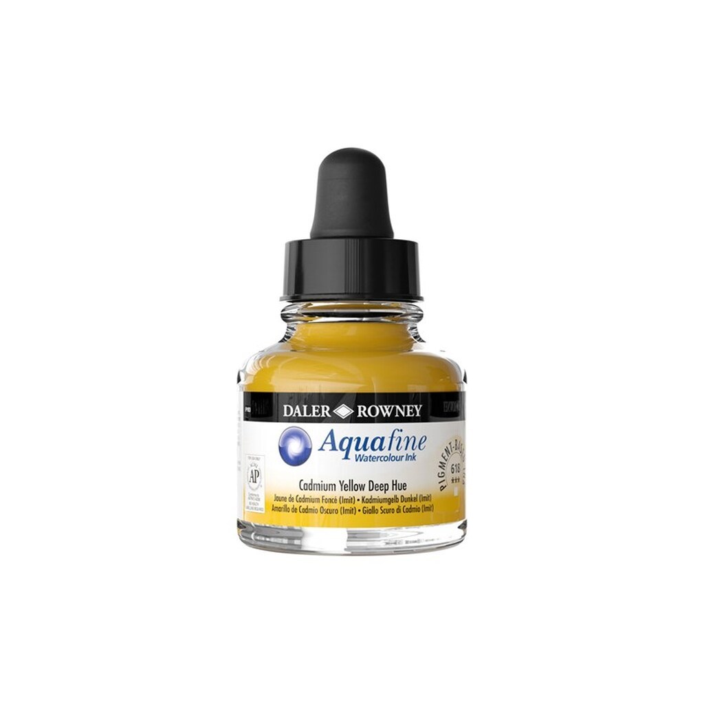 Daler-Rowney Aquafine 29.5 ml Ink Cad Yellow Deep Hue