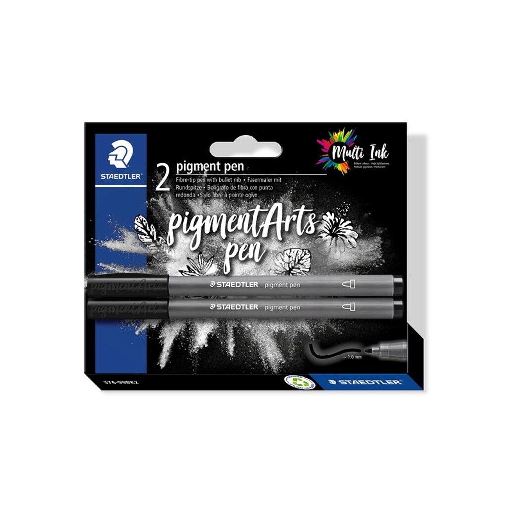 Staedtler STAEDTLER Pigment Pen, intens sort, 2 stk