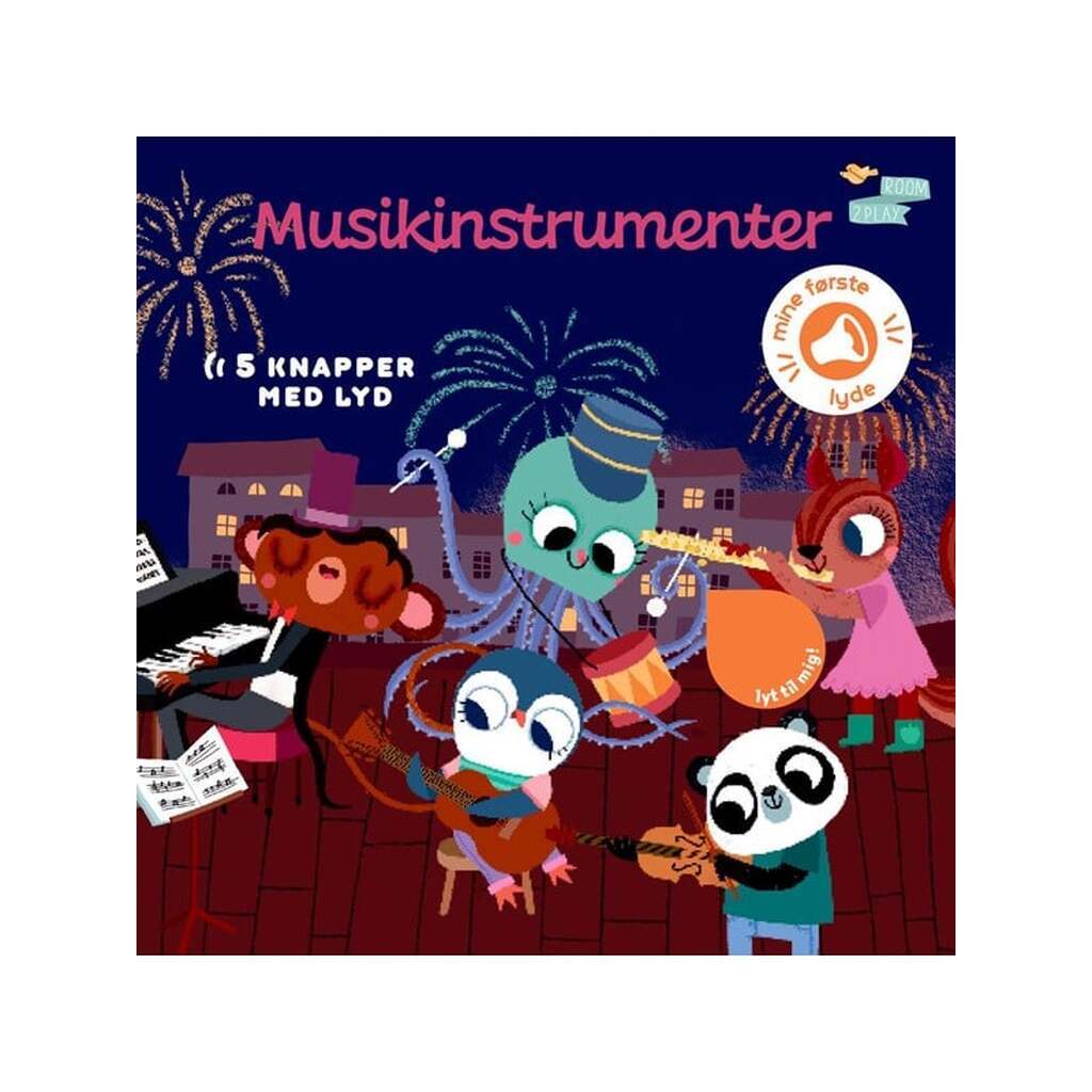 Pegebog med lyd - Musikinstrumenter - Børnebog - Papbog