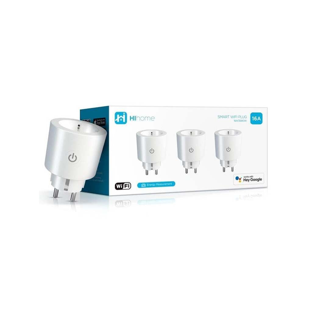 HiHome WiFi Smart Plug 16A med Energimåler - 3-Pak
