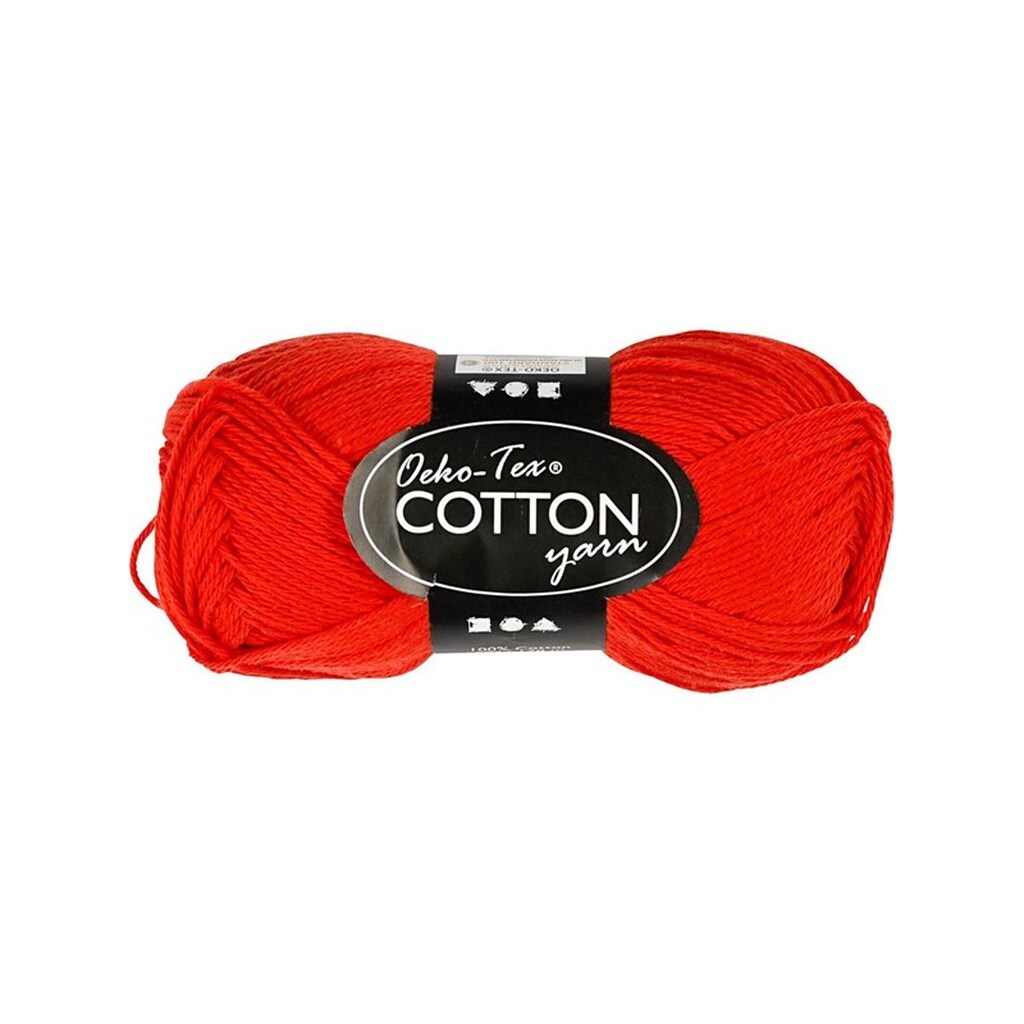 Creativ Company Cotton yarn Red 50gr 170m