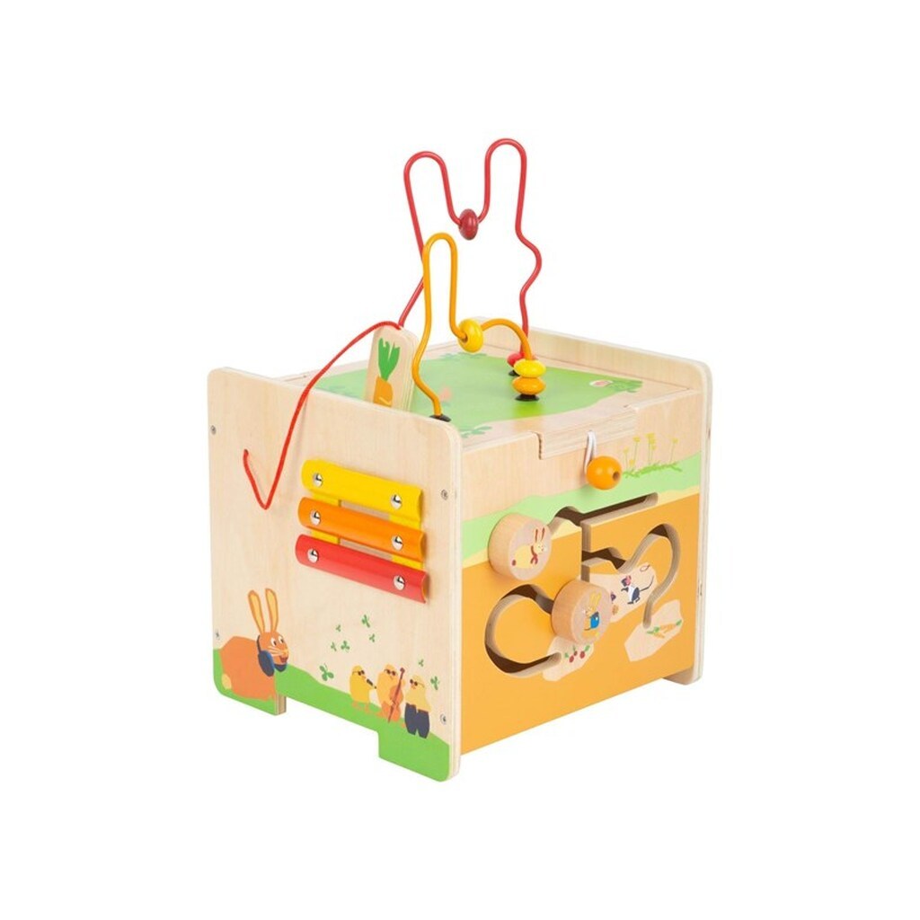 Small Foot - Wooden Activity Cube and Motor Spiral