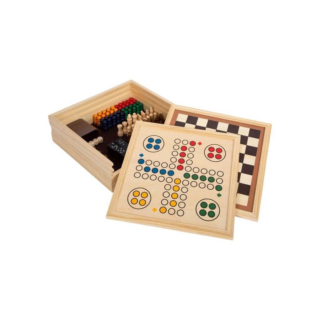 Small Foot - Wooden Games 7 Classics in Storage Box