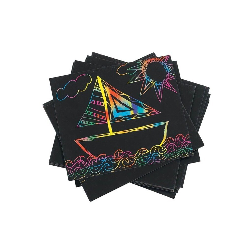 Colorations - Scratch Card Rainbow Colors Set of 25
