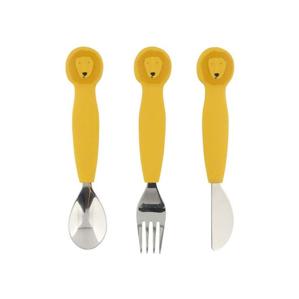 Trixie Baby - Silicone Food Set - Mr. Lion 3 pcs.