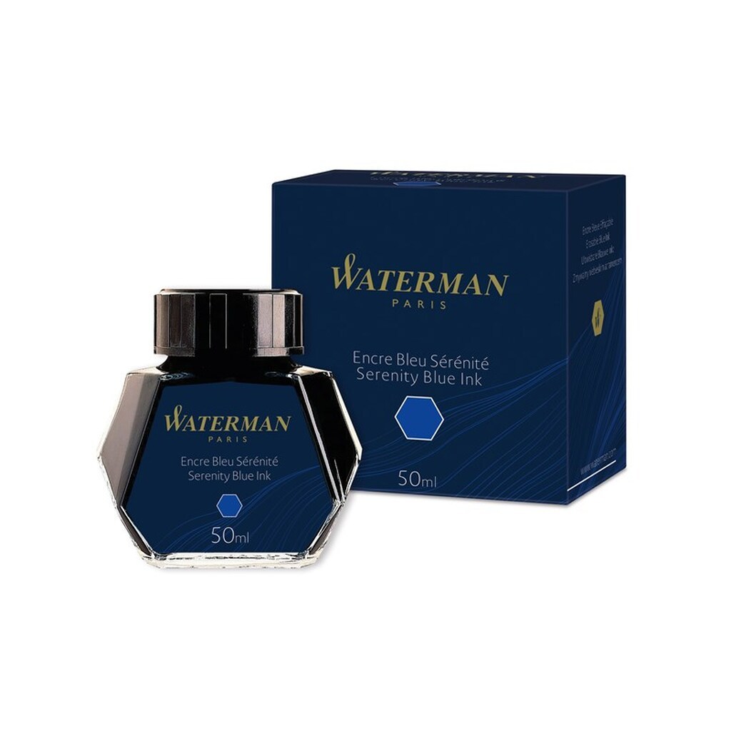 Waterman Fountain Pen blæk | Serenity Blue | 50ml flaske