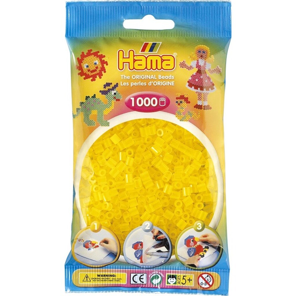 Hama Ironing beads yellow transparent 1000 pcs