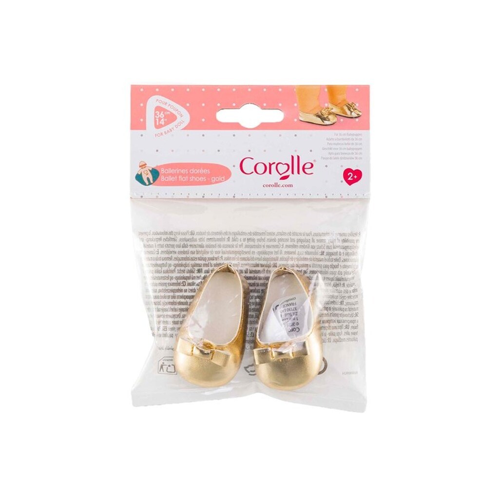 Corolle Golden Ballet Flat Shoes for Baby Doll 36cm