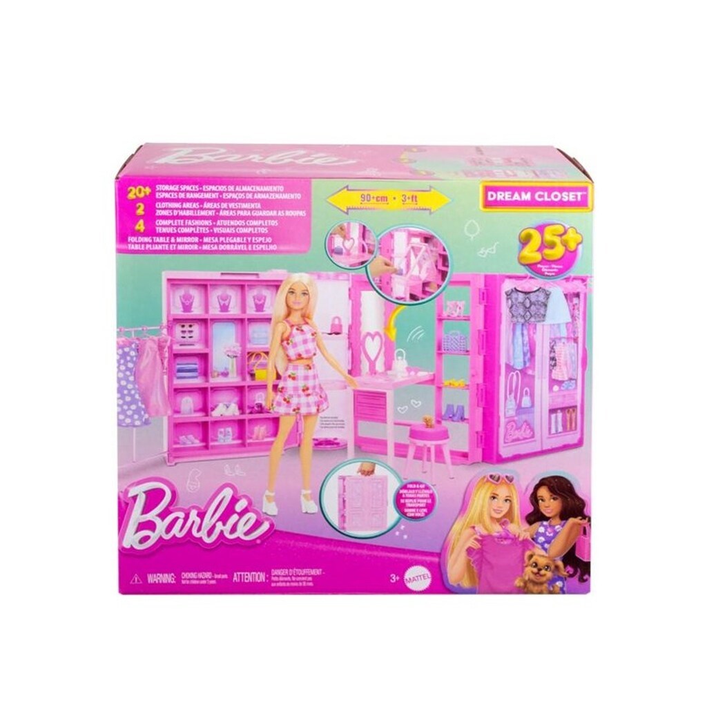 Barbie Dream Closet Toy Playset With Clothes &amp; Accessories