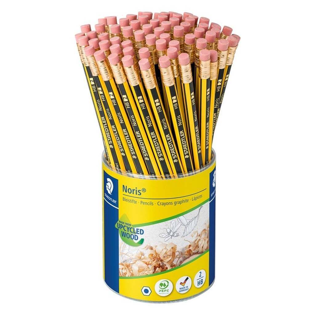 Staedtler Noris m/viskelæder HB 72/Kop 100% PEFC