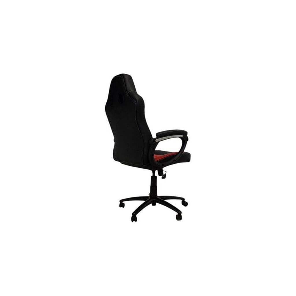 LC Power - chair - plastic metal foam PU coated leather - black red Kontor Stol - Metal - Op til 150 kg