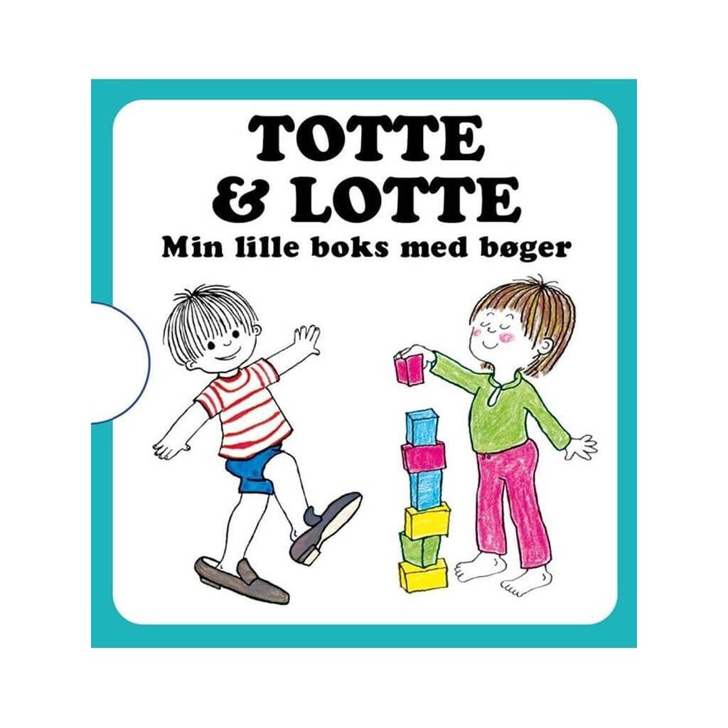 Totte &amp; Lotte: Min lille boks med 4 bøger - Børnebog - Papbog