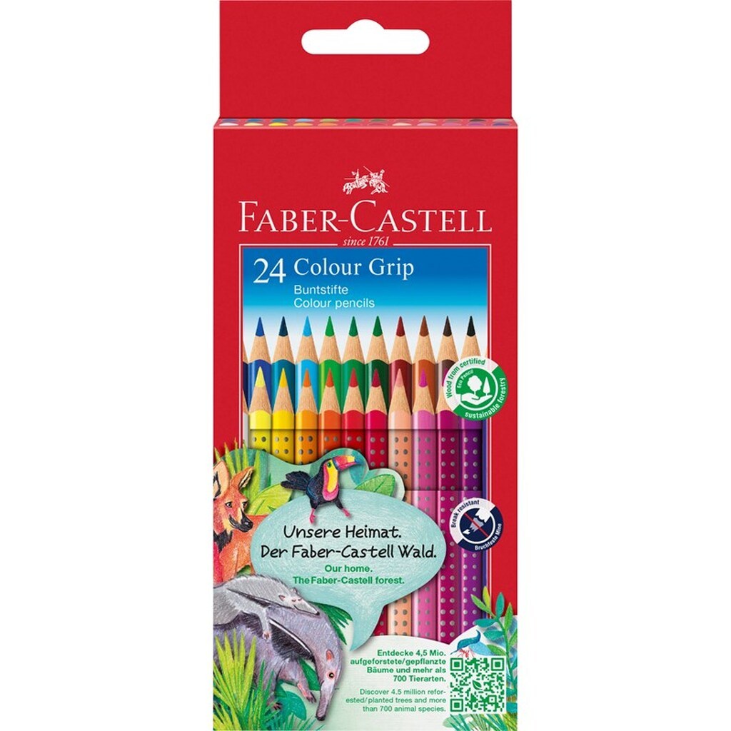 Faber-Castell Colour Grip Farveblyanter trekant 24 stk