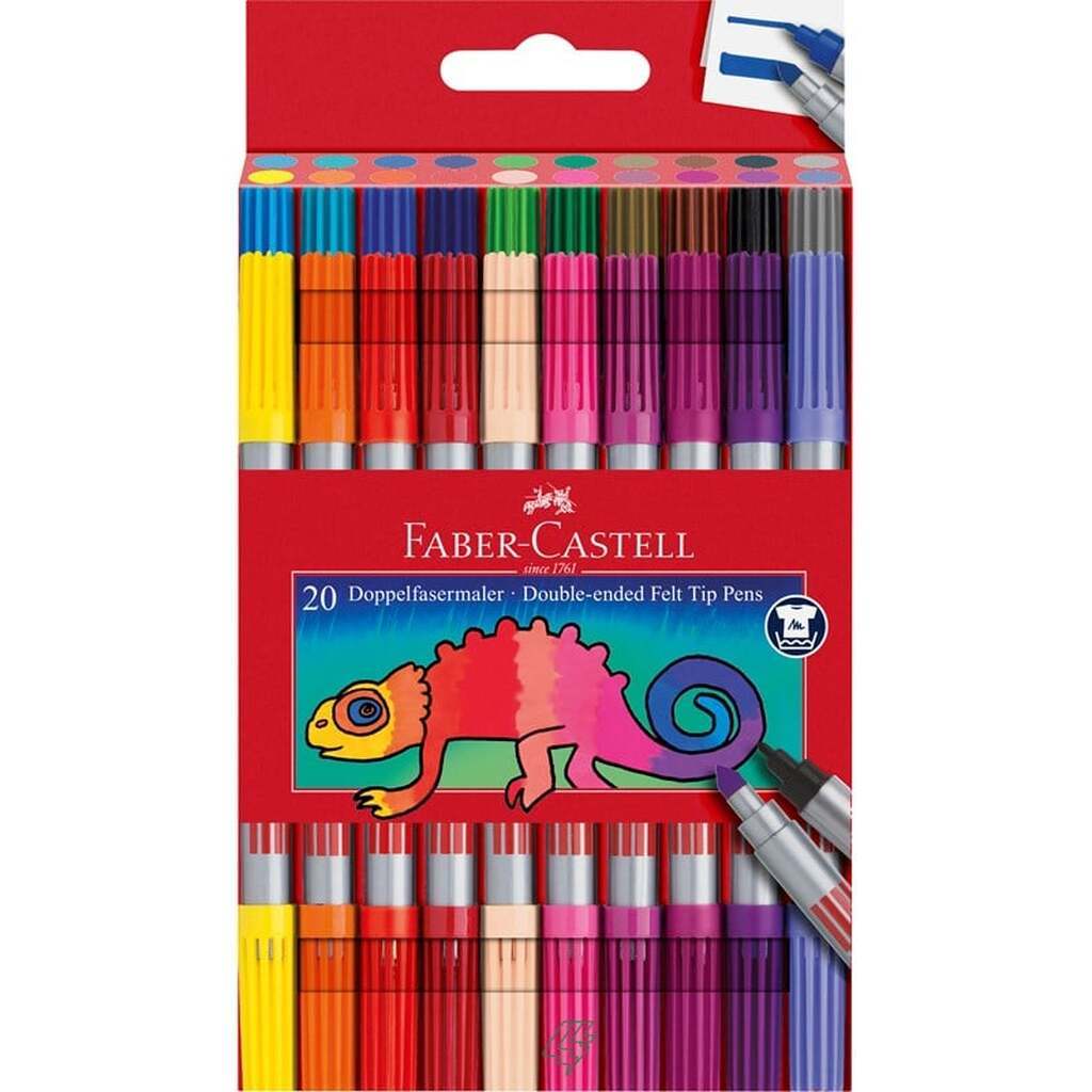 Faber-Castell Tusser dobbelt tyk/tynd 20 stk