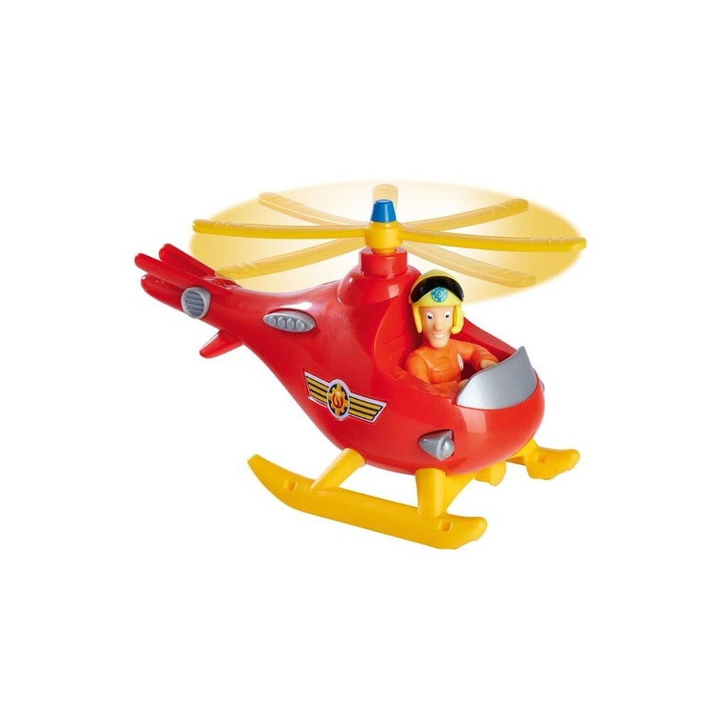 Simba Fireman Sam Wallaby Helicopter with Tom Thomas Figure 17cm