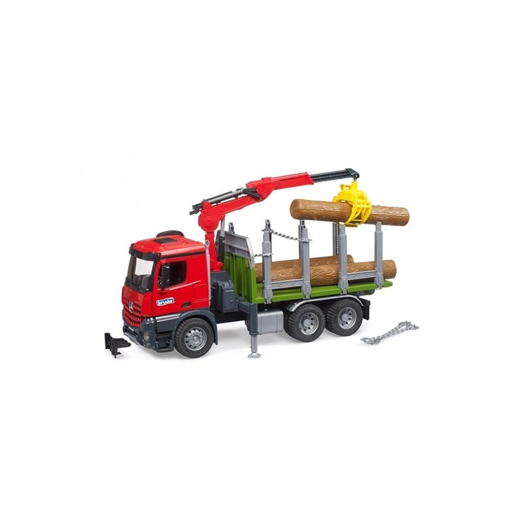Bruder MB Arocs Timber truck with loading crane grab and