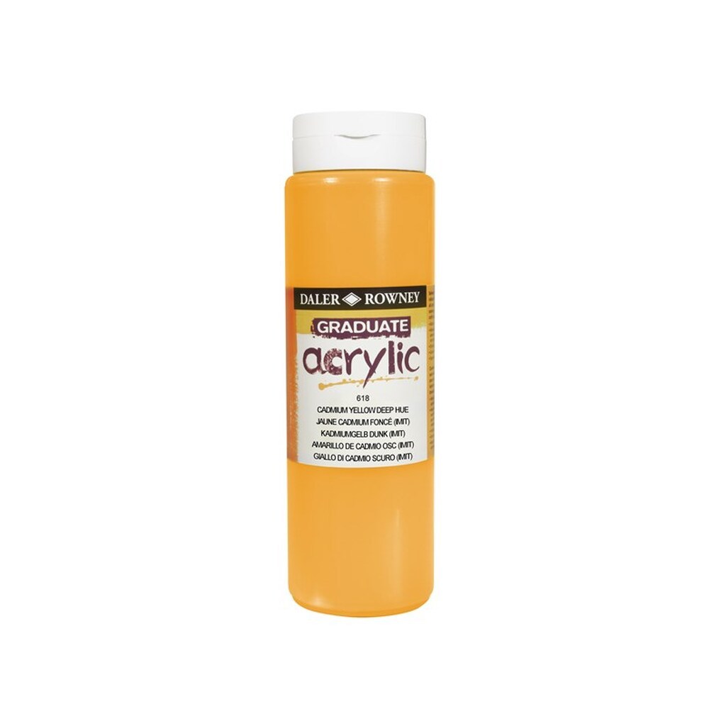 Daler-Rowney Graduate Acrylic 500 ml Cadmium Yellow Deep Hue