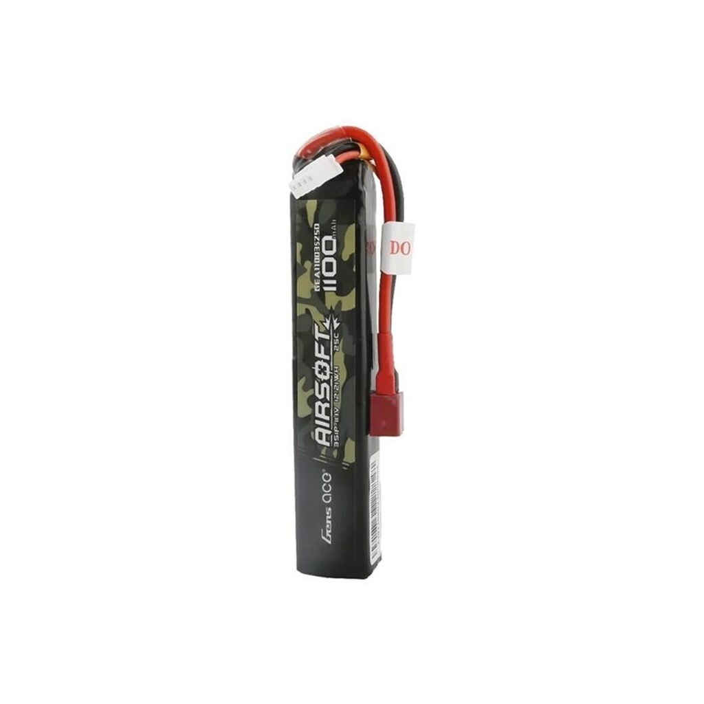 Gens ace &amp;Tattu 25C 1100mAh 3S1P 11.1V Airsoft Gun Lipo Battery with T Plug