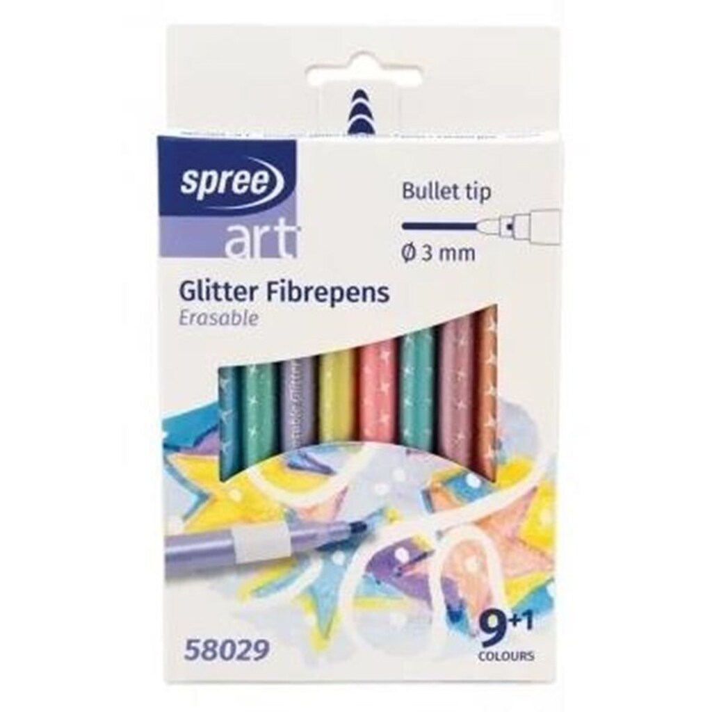 SPREE Tusser Glitter 9 stk. VISKBARE