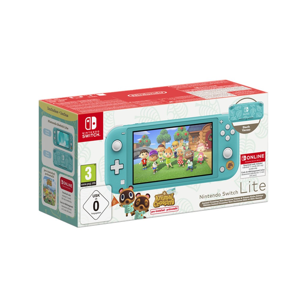 Nintendo Switch Lite - Turquoise  inc. Animal Crossing