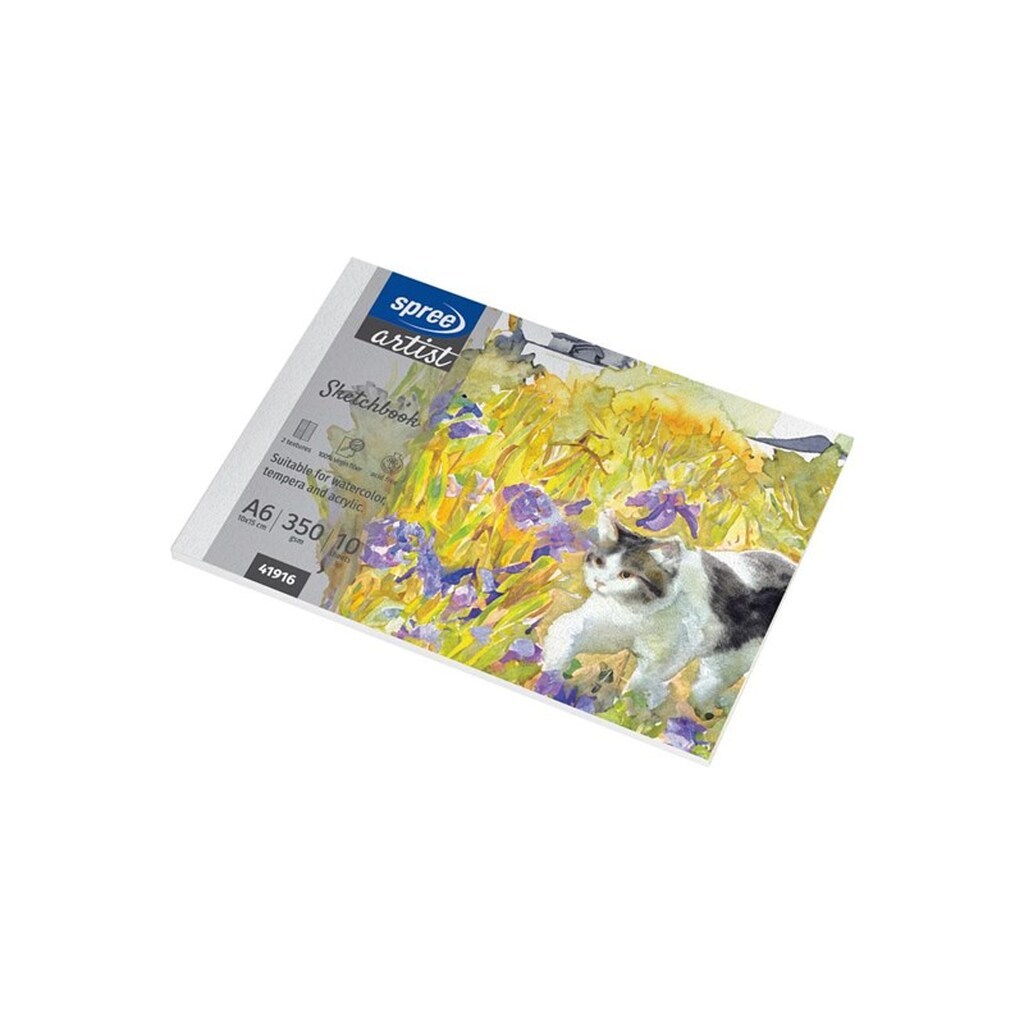 SPREE Tegneblok 350g. 10 ark. A6 150*100mm.