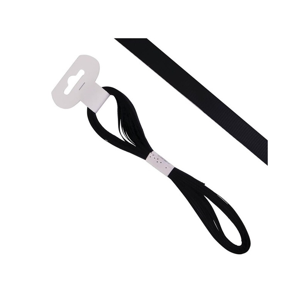 SCANSEASON Gavebånd ribbet, 10mm*10meter SORT