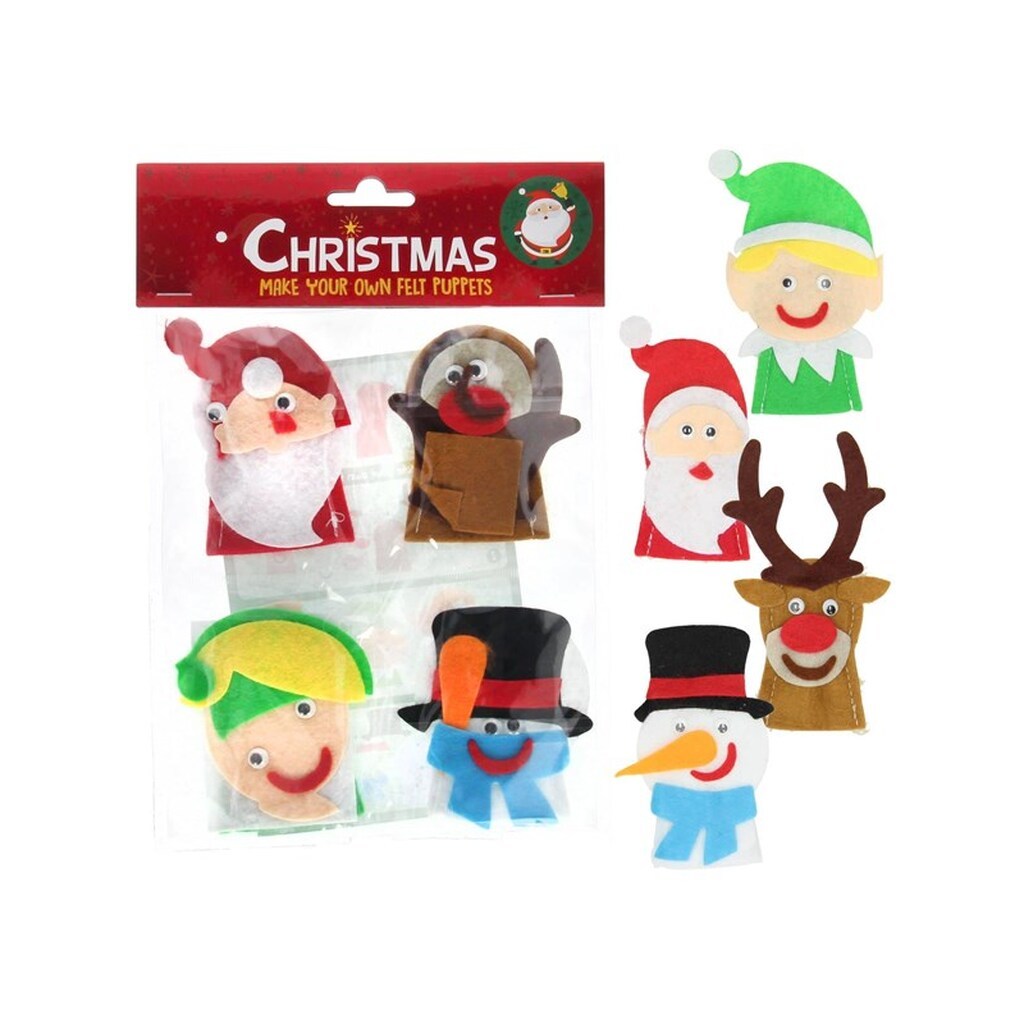 Wins Holland - Make your own Felt Finger Puppets Christmas 4 pcs