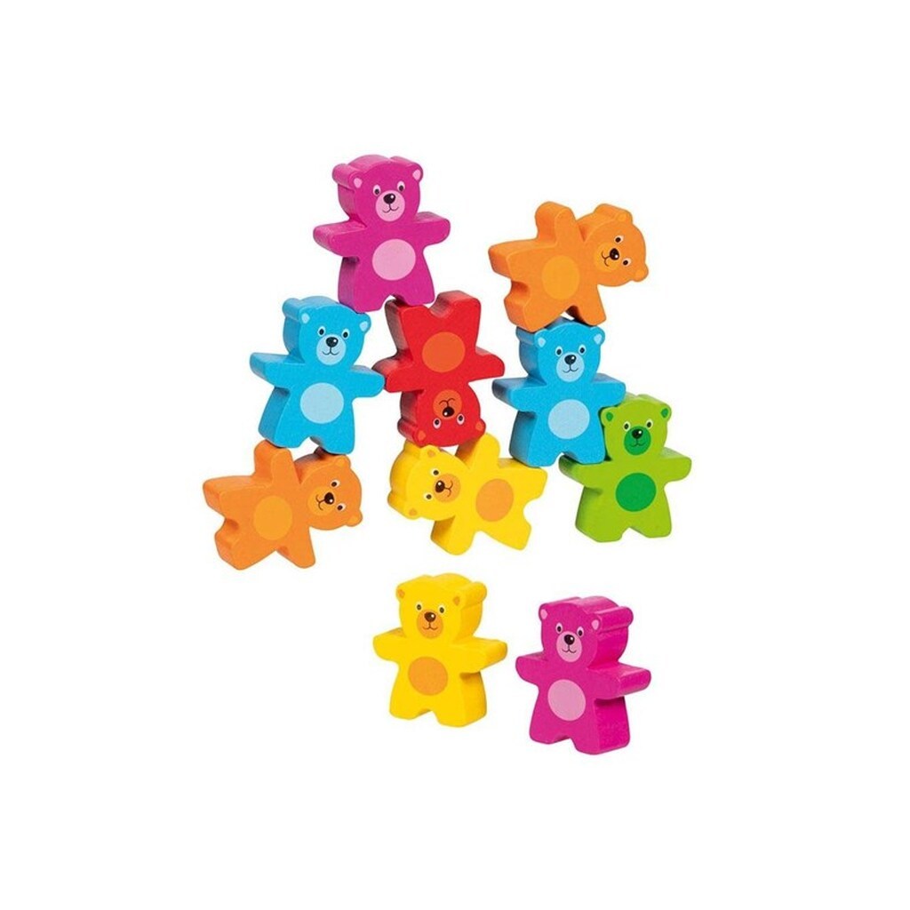 Goki Wooden Colors Bears Stacking Game 9 pcs.