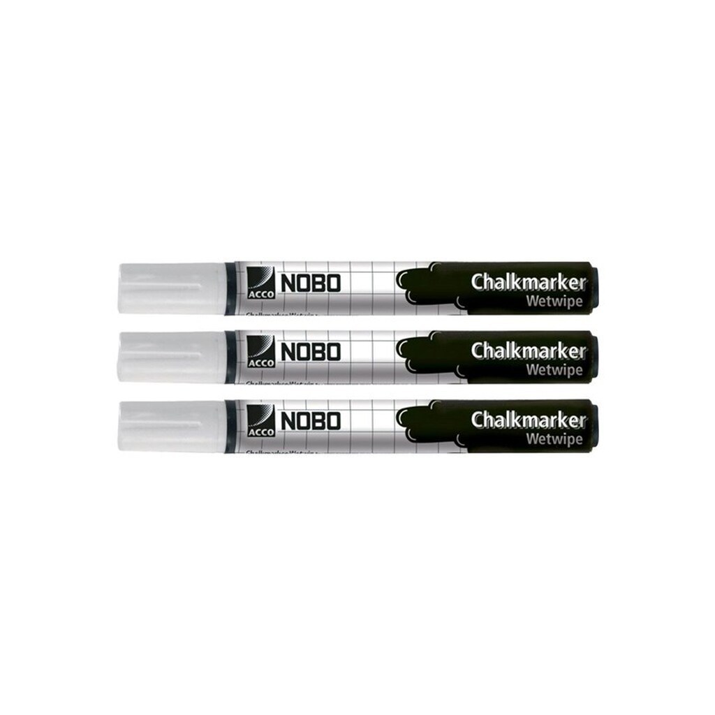 Nobo Chalkmaker - marker - white (pack of 3)