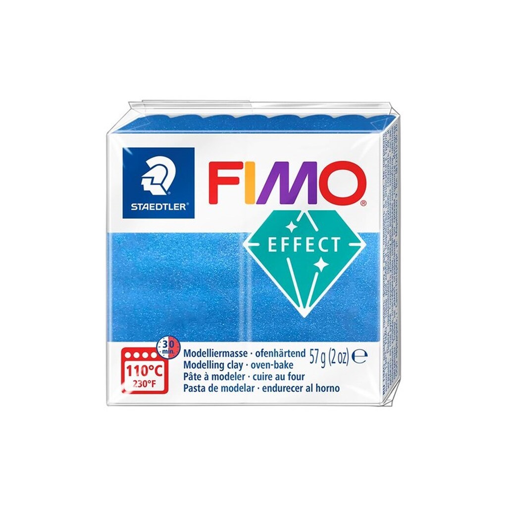 Staedtler FIMO modeller 57g. Blå Metal