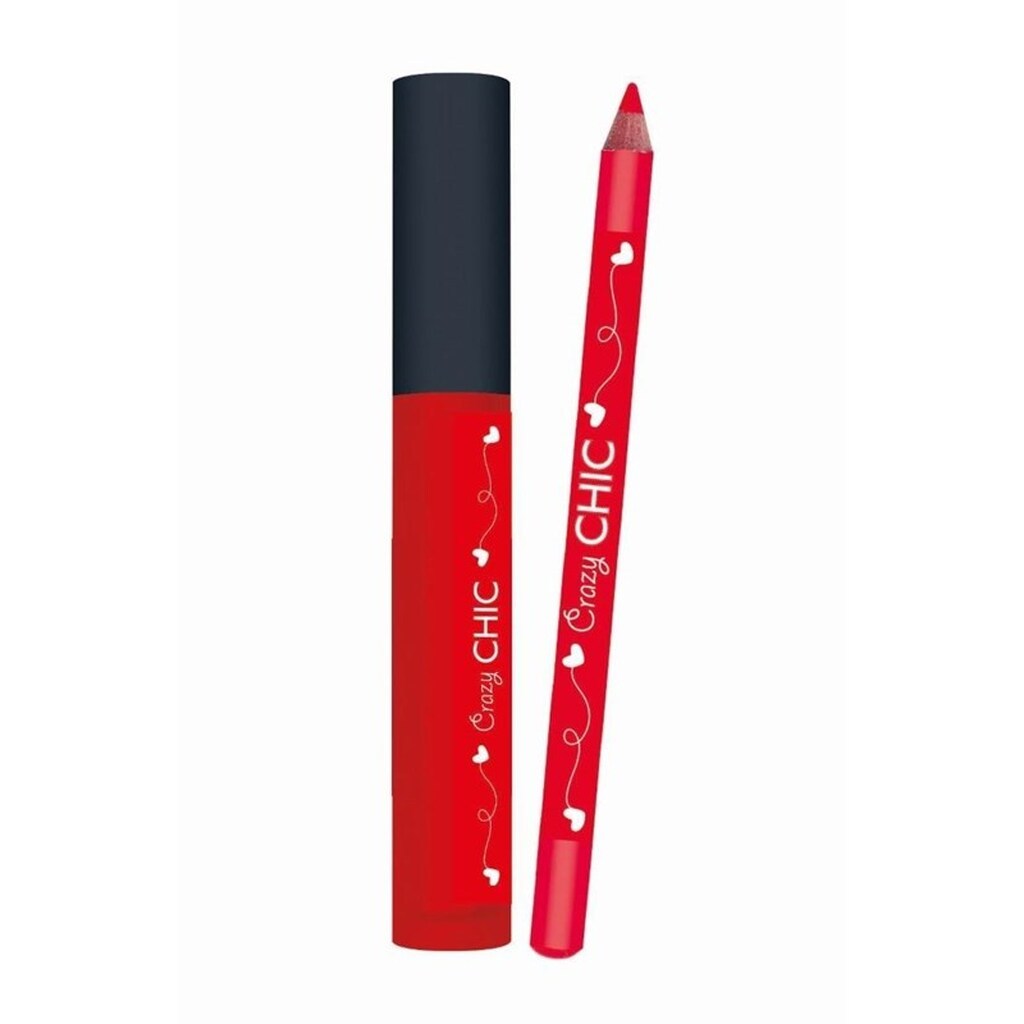 Clementoni Crazy Chic Lipgloss and Lipliner Cherry Red