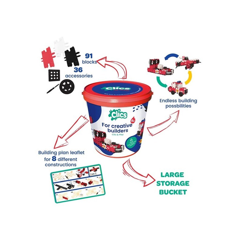 Clics Building Blocks Fire Brigade in Emmer