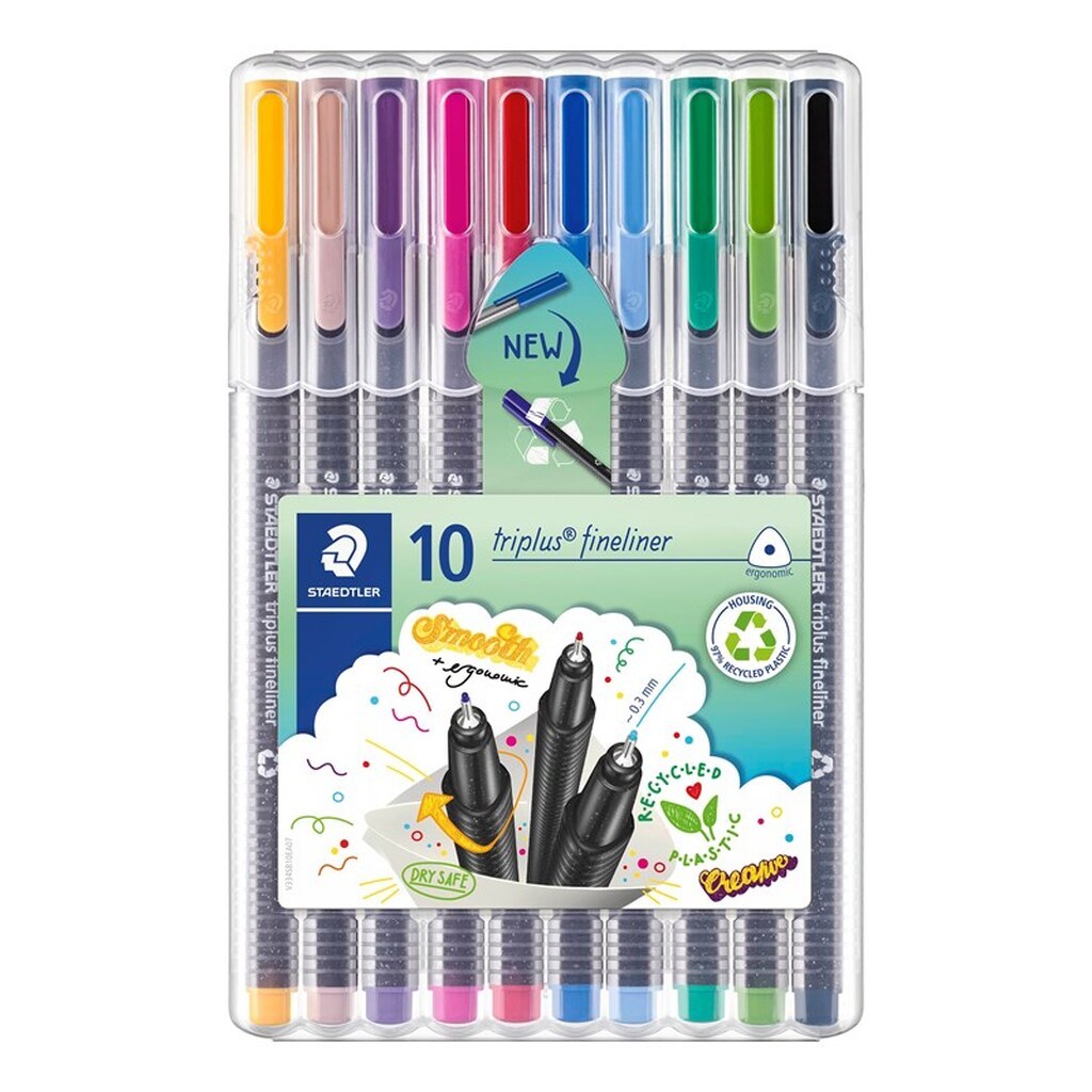 Staedtler Triplus Fineliner, 10 ass.