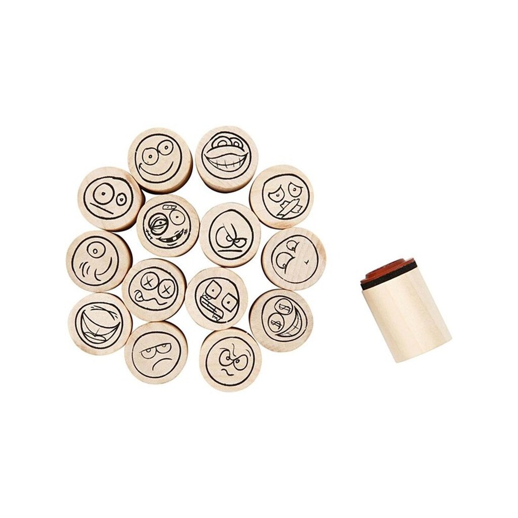 Creativ Company Deco Art Stamps Smiley Face 15pcs.