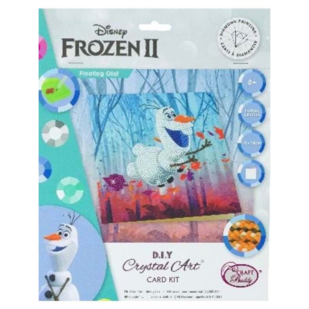 Craft Buddy Floating Olaf 18x18cm Crystal Art Card