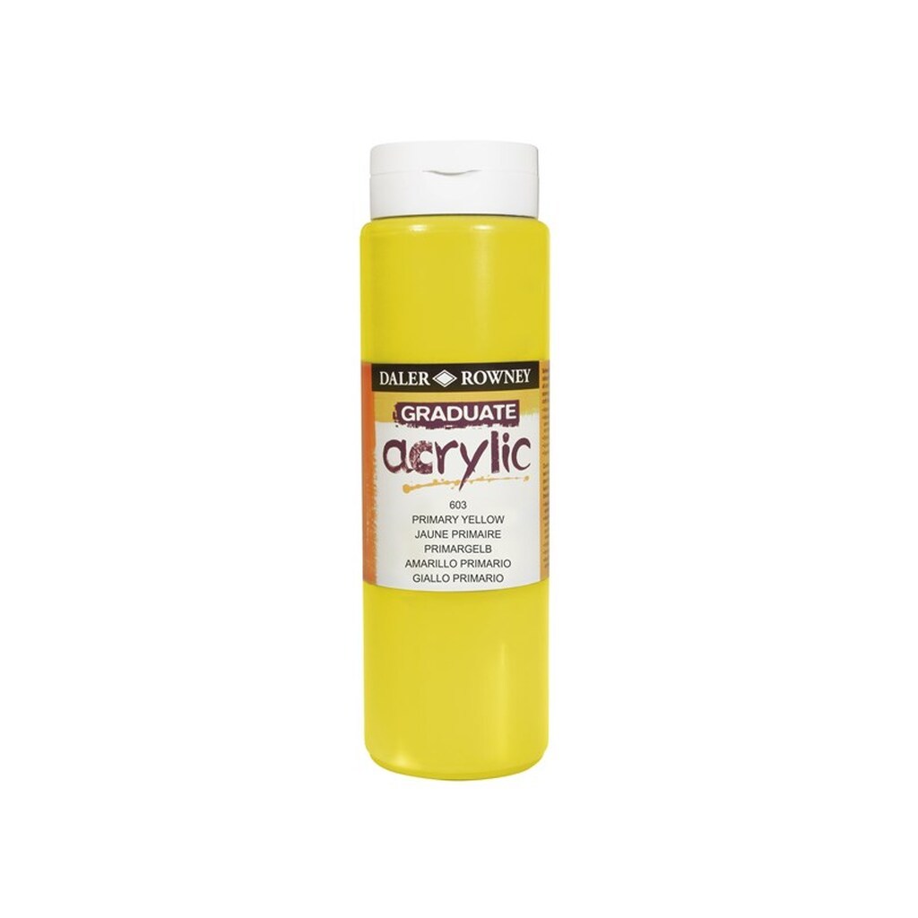 Daler-Rowney Graduate Acrylic 500 ml Primary Yellow