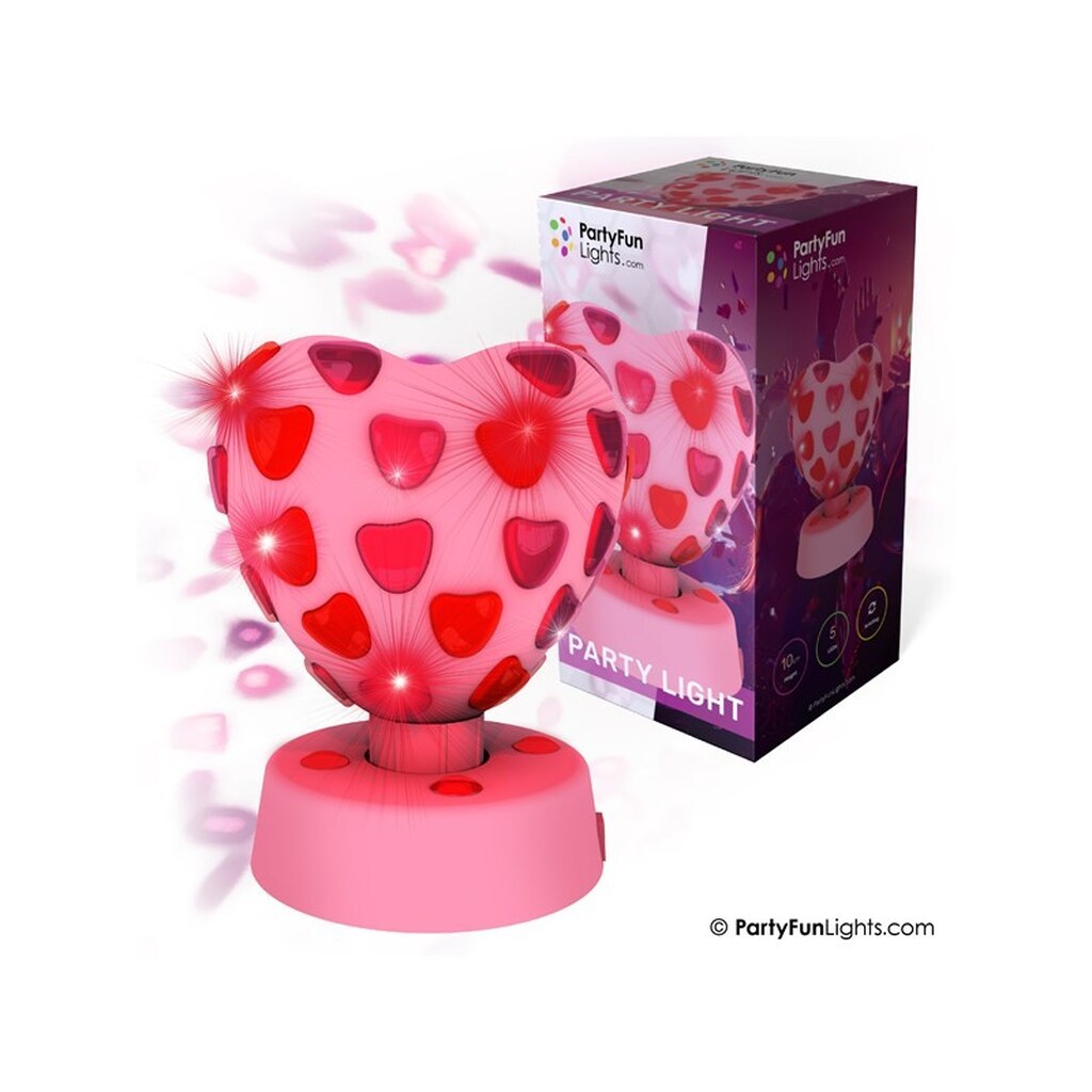 Party Funlight Hjerte disko lampe Ø:15.5cm