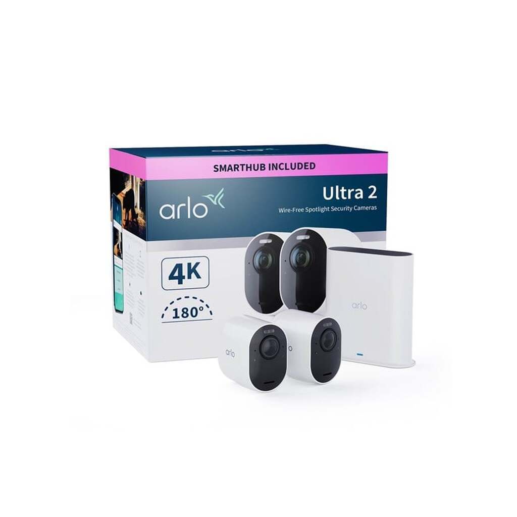 Arlo Ultra 2 4K UHD Trådløst Sikkerhedskamerasystem - 2 Kameraer