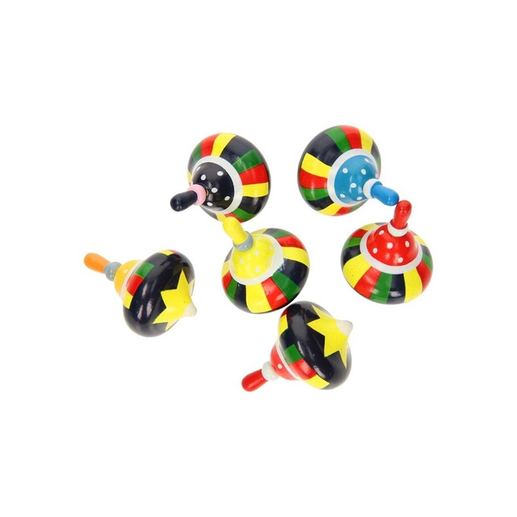 Playwood Wooden Spinning Top Colour Ø 3.5cm (Assorted)