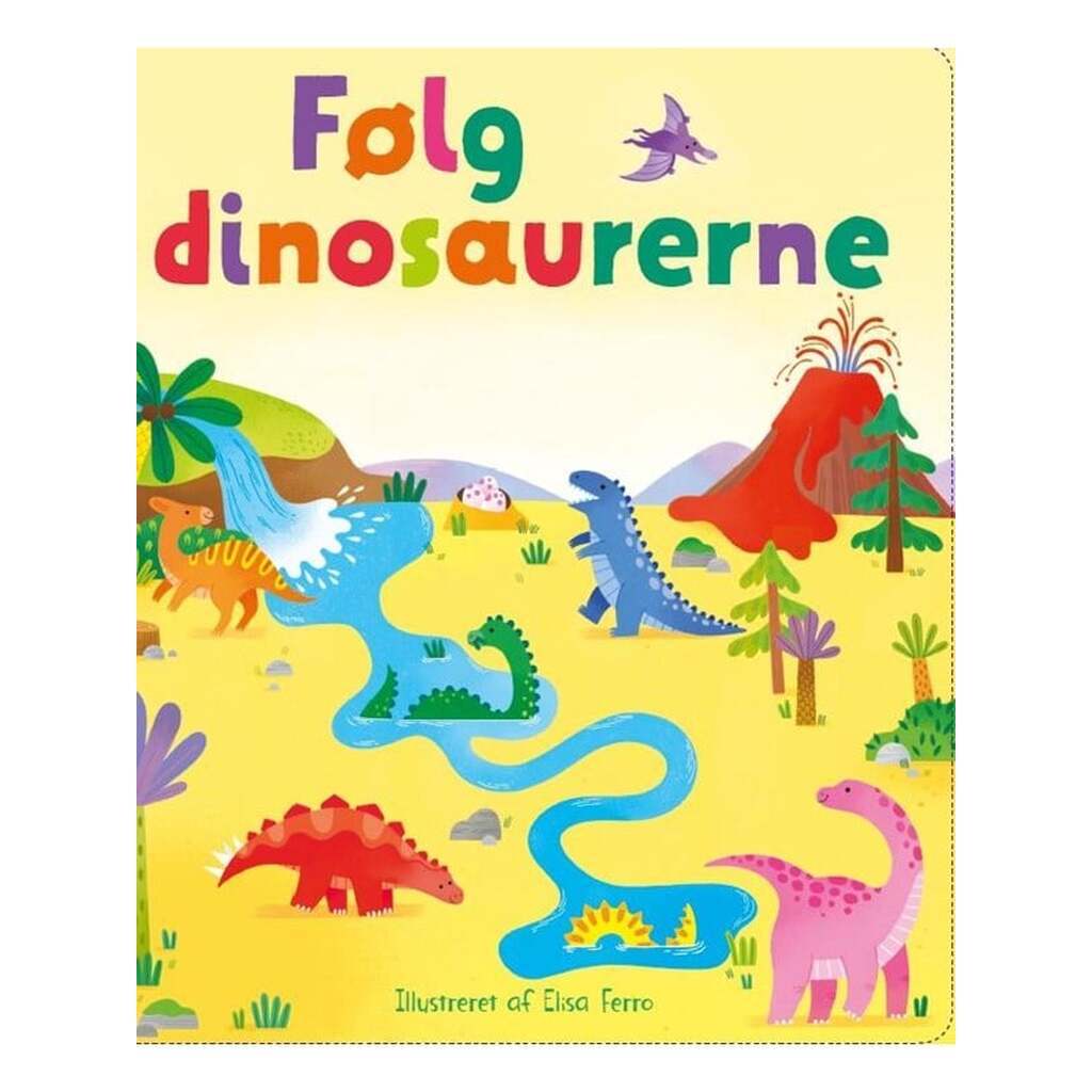Følg dinosaurerne - Børnebog - Papbog