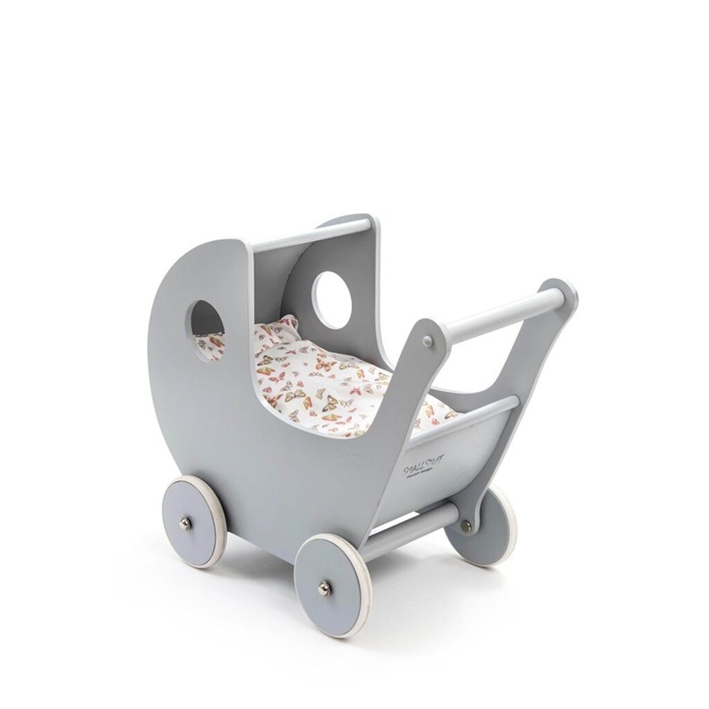 Smallstuff Wooden Doll Stroller - Gray