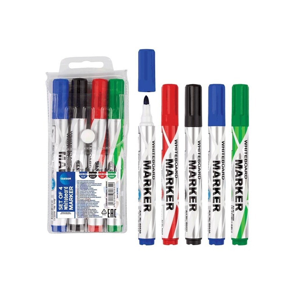 CENTRUM Whiteboardmarker medium. 4 stk. ass.